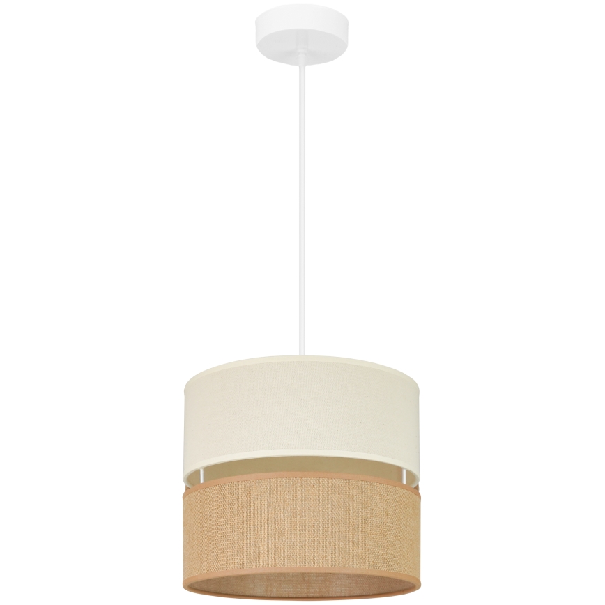 Brilagi - Candeeiro suspenso ROYAL YUTE 1xE27/15W/230V diâmetro 25 cm bege/creme