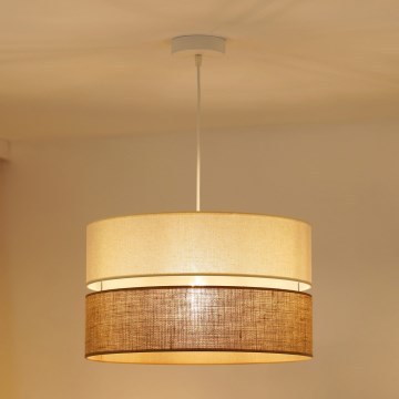 Brilagi - Candeeiro suspenso ROYAL YUTE 1xE27/15W/230V diâmetro 40 cm bege/creme