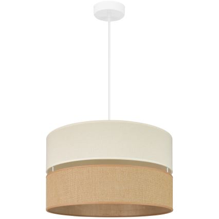 Brilagi - Candeeiro suspenso ROYAL YUTE 1xE27/15W/230V diâmetro 40 cm bege/creme