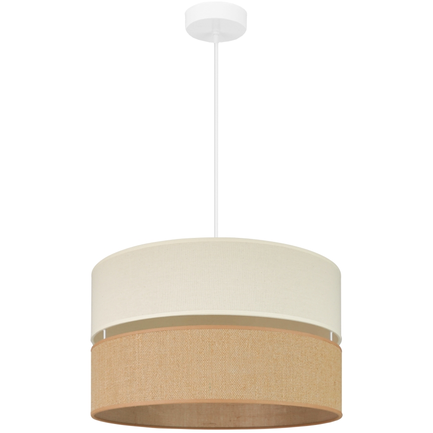 Brilagi - Candeeiro suspenso ROYAL YUTE 1xE27/15W/230V diâmetro 40 cm bege/creme