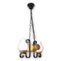 Brilagi - Candeeiro suspenso RUSTIC 2xE14/40W/230V faia