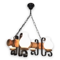Brilagi - Candeeiro suspenso RUSTIC 4xE14/40W/230V faia