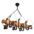 Brilagi - Candeeiro suspenso RUSTIC 6xE14/40W/230V faia
