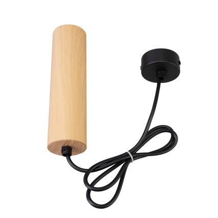 Brilagi - Candeeiro suspenso SELE 1xGU10/30W/230V preto/decoração em carvalho