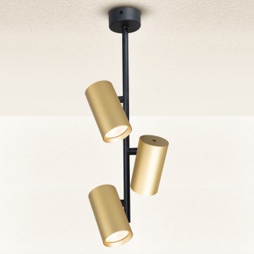 Brilagi - Candeeiro suspenso SELE VERTICAL 3xGU10/30W/230V preto/dourado