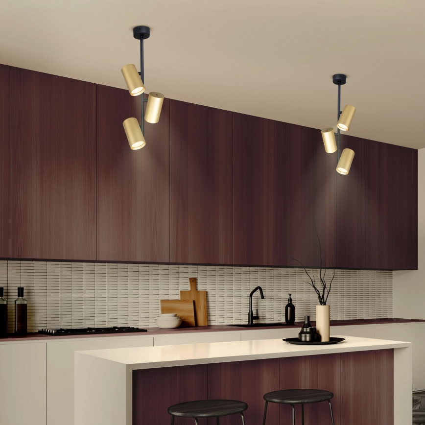 Brilagi - Candeeiro suspenso SELE VERTICAL 3xGU10/30W/230V preto/dourado