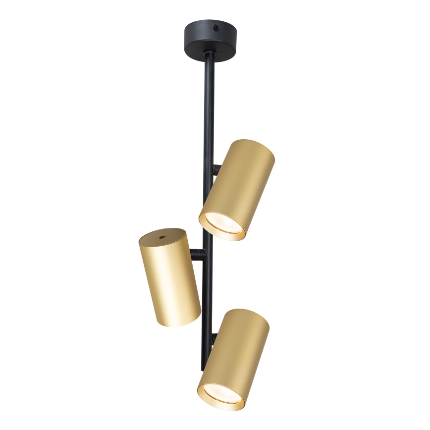 Brilagi - Candeeiro suspenso SELE VERTICAL 3xGU10/30W/230V preto/dourado