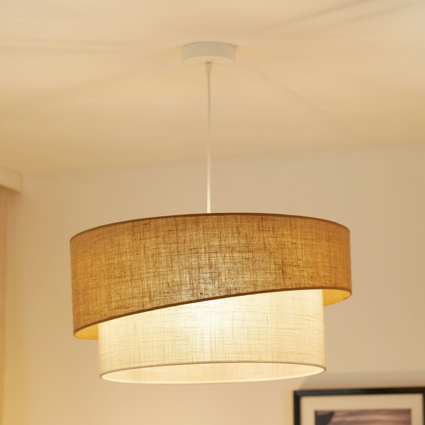Brilagi - Candeeiro suspenso SHINE 1xE27/15W/230V diâmetro 50 cm bege/creme