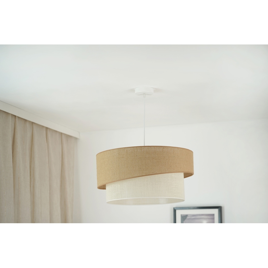 Brilagi - Candeeiro suspenso SHINE 1xE27/15W/230V diâmetro 50 cm bege/creme