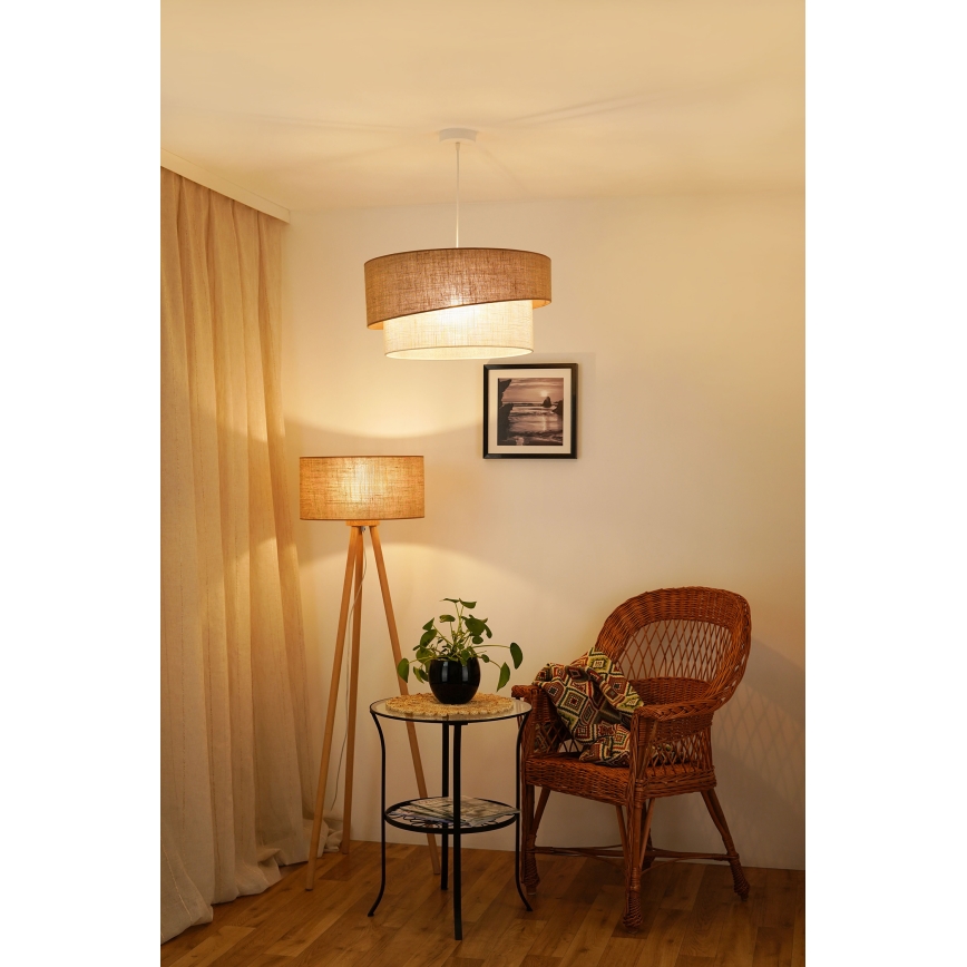 Brilagi - Candeeiro suspenso SHINE 1xE27/15W/230V diâmetro 50 cm bege/creme