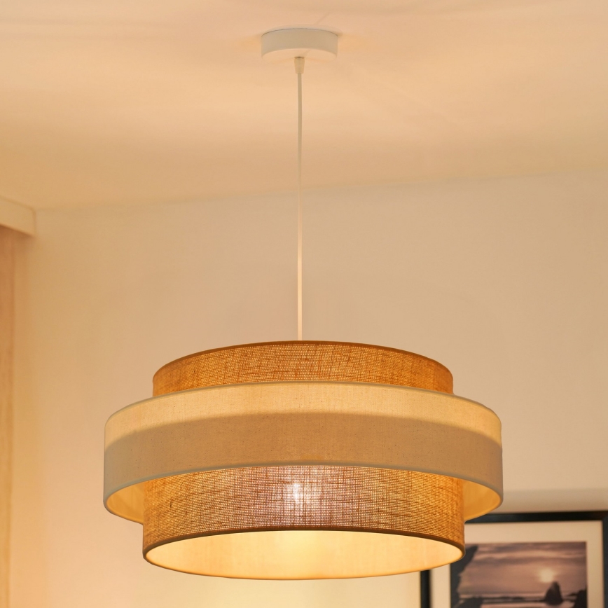Brilagi - Candeeiro suspenso SPACE LIGHT 1xE27/15W/230V diâmetro 50 cm bege/creme