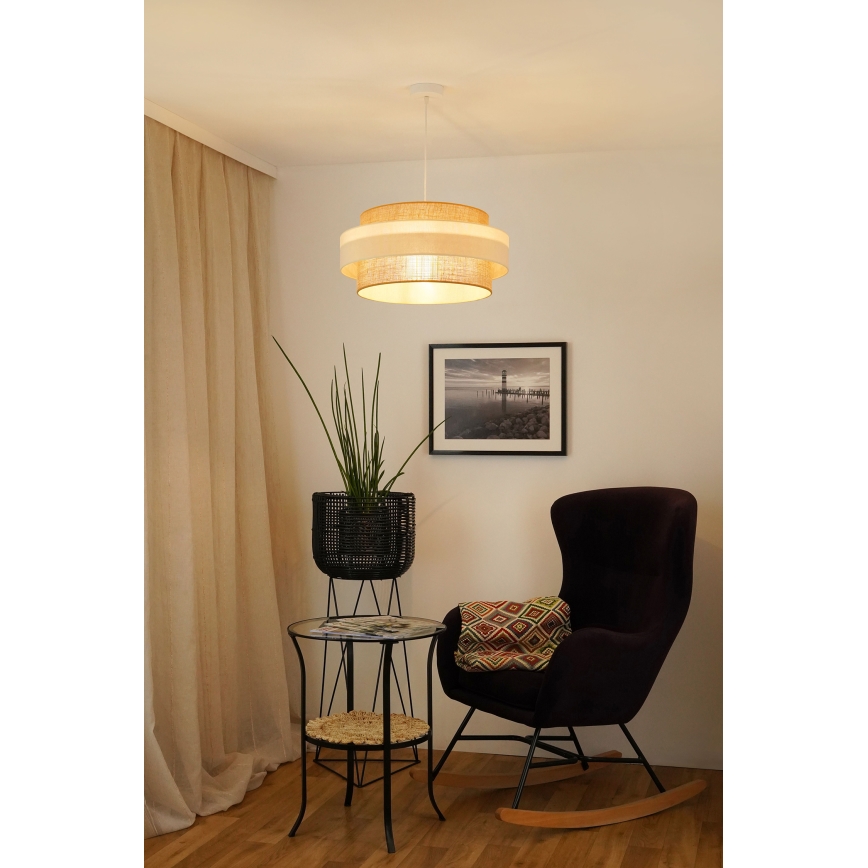 Brilagi - Candeeiro suspenso SPACE LIGHT 1xE27/15W/230V diâmetro 50 cm bege/creme