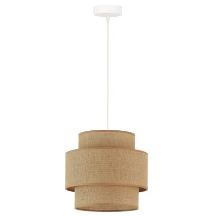 Brilagi - Candeeiro suspenso SPACE YUTE 1xE27/15W/230V diâmetro 25 cm bege/branco