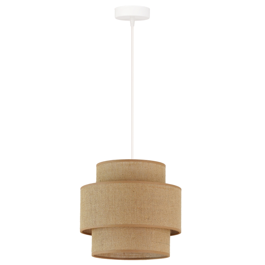 Brilagi - Candeeiro suspenso SPACE YUTE 1xE27/15W/230V diâmetro 25 cm bege/branco