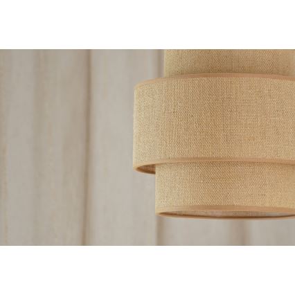 Brilagi - Candeeiro suspenso SPACE YUTE 1xE27/15W/230V diâmetro 25 cm bege/branco