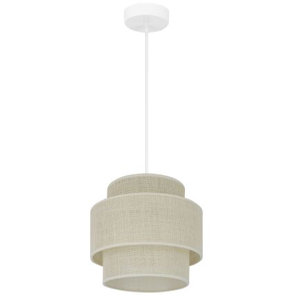 Brilagi - Candeeiro suspenso SPACE YUTE 1xE27/15W/230V diâmetro 25 cm creme/branco