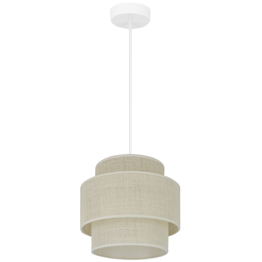 Brilagi - Candeeiro suspenso SPACE YUTE 1xE27/15W/230V diâmetro 25 cm creme/branco