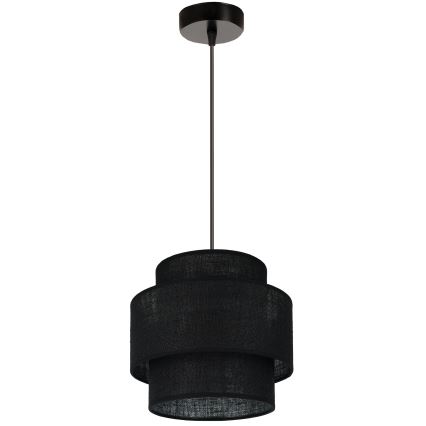 Brilagi - Candeeiro suspenso SPACE YUTE 1xE27/15W/230V diâmetro 25 cm preto