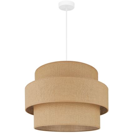 Brilagi - Candeeiro suspenso SPACE YUTE 1xE27/15W/230V diâmetro 50 cm bege/branco