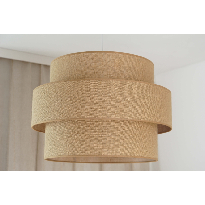 Brilagi - Candeeiro suspenso SPACE YUTE 1xE27/15W/230V diâmetro 50 cm bege/branco