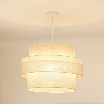 Brilagi - Candeeiro suspenso SPACE YUTE 1xE27/15W/230V diâmetro 50 cm creme/branco