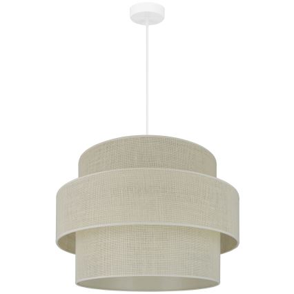 Brilagi - Candeeiro suspenso SPACE YUTE 1xE27/15W/230V diâmetro 50 cm creme/branco