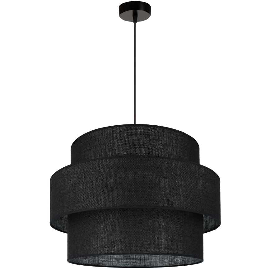 Brilagi - Candeeiro suspenso SPACE YUTE 1xE27/15W/230V diâmetro 50 cm preto