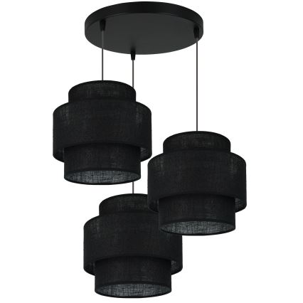 Brilagi - Candeeiro suspenso SPACE YUTE 3xE27/15W/230V preto