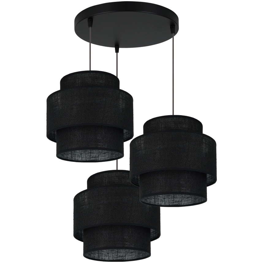 Brilagi - Candeeiro suspenso SPACE YUTE 3xE27/15W/230V preto