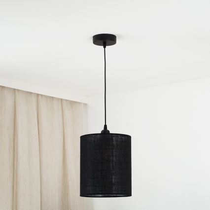 Brilagi - Candeeiro suspenso TUBES 1xE27/15W/230V diâmetro 20 cm preto