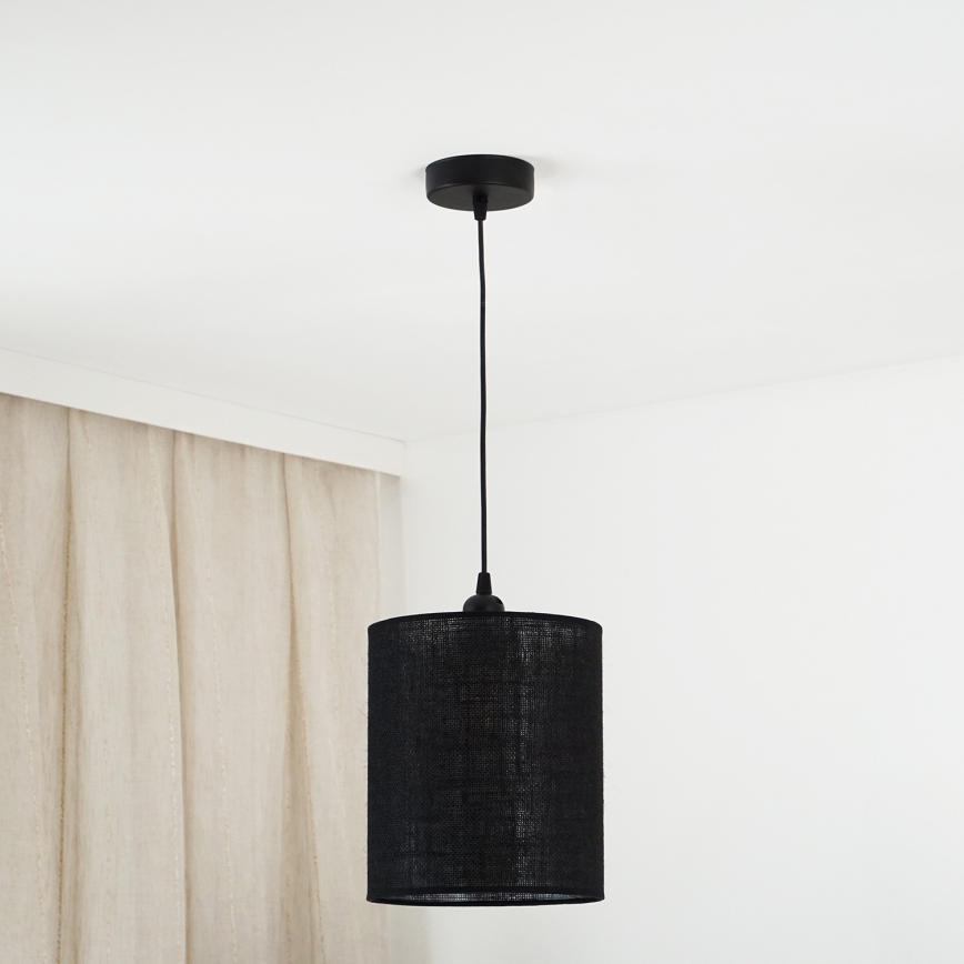 Brilagi - Candeeiro suspenso TUBES 1xE27/15W/230V diâmetro 20 cm preto