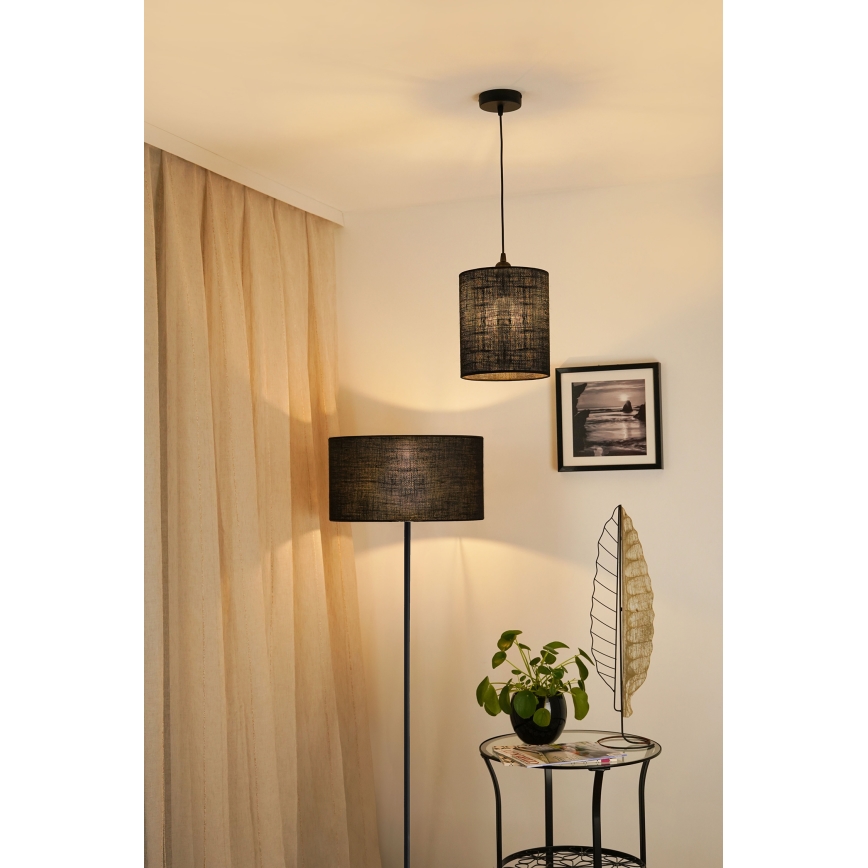 Brilagi - Candeeiro suspenso TUBES 1xE27/15W/230V diâmetro 20 cm preto