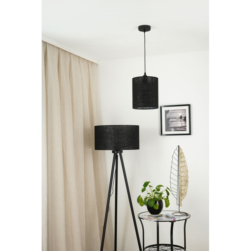 Brilagi - Candeeiro suspenso TUBES 1xE27/15W/230V diâmetro 20 cm preto
