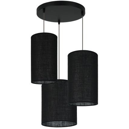 Brilagi - Candeeiro suspenso TUBES 3xE27/15W/230V preto