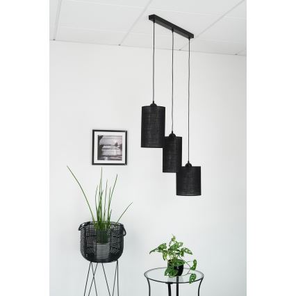 Brilagi - Candeeiro suspenso TUBES 3xE27/15W/230V preto