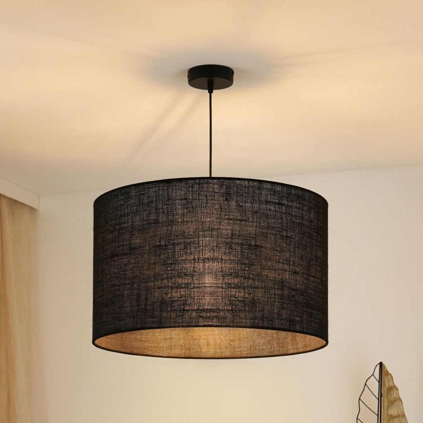 Brilagi - Candeeiro suspenso TUBES ROLLER 1xE27/15W/230V diâmetro 50 cm preto