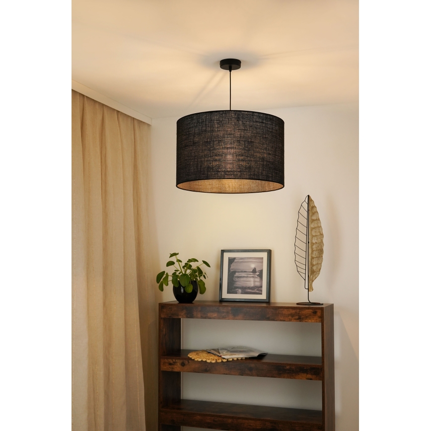 Brilagi - Candeeiro suspenso TUBES ROLLER 1xE27/15W/230V diâmetro 50 cm preto