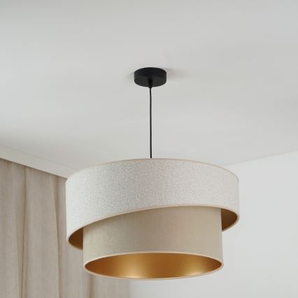 Brilagi - Candeeiro suspenso VEGAS SHINE 1xE27/15W/230V diâmetro 50 cm creme/bege