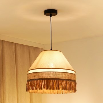 Brilagi - Candeeiro suspenso WINNETOU AVIGNION 1xE27/15W/230V diâmetro 35 cm castanho/creme