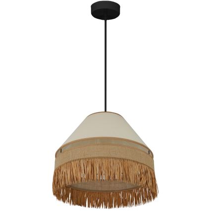 Brilagi - Candeeiro suspenso WINNETOU AVIGNION 1xE27/15W/230V diâmetro 35 cm castanho/creme