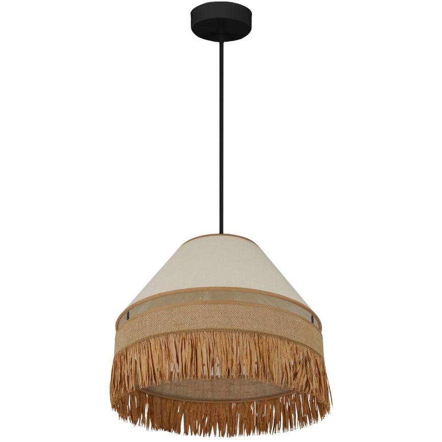 Brilagi - Candeeiro suspenso WINNETOU AVIGNION 1xE27/15W/230V diâmetro 35 cm castanho/creme