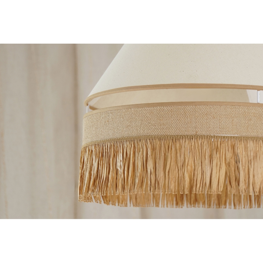 Brilagi - Candeeiro suspenso WINNETOU AVIGNION 1xE27/15W/230V diâmetro 35 cm castanho/creme