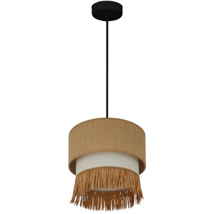 Brilagi - Candeeiro suspenso WINNETOU BOHO 1xE27/15W/230V diâmetro 25 cm castanho/creme