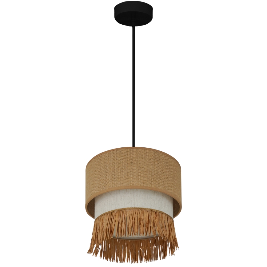 Brilagi - Candeeiro suspenso WINNETOU BOHO 1xE27/15W/230V diâmetro 25 cm castanho/creme