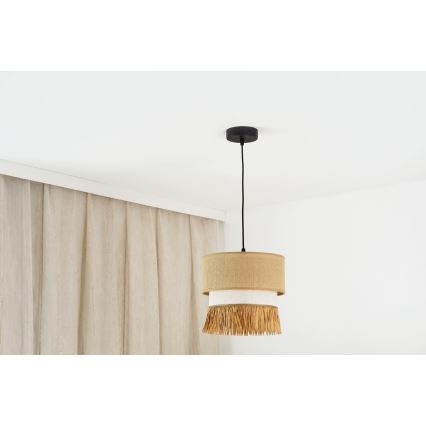 Brilagi - Candeeiro suspenso WINNETOU BOHO 1xE27/15W/230V diâmetro 25 cm castanho/creme