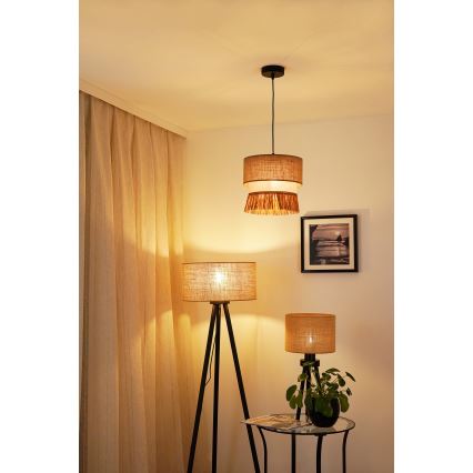 Brilagi - Candeeiro suspenso WINNETOU BOHO 1xE27/15W/230V diâmetro 25 cm castanho/creme