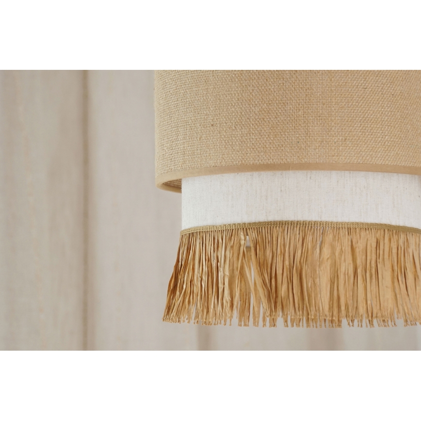 Brilagi - Candeeiro suspenso WINNETOU BOHO 1xE27/15W/230V diâmetro 25 cm castanho/creme
