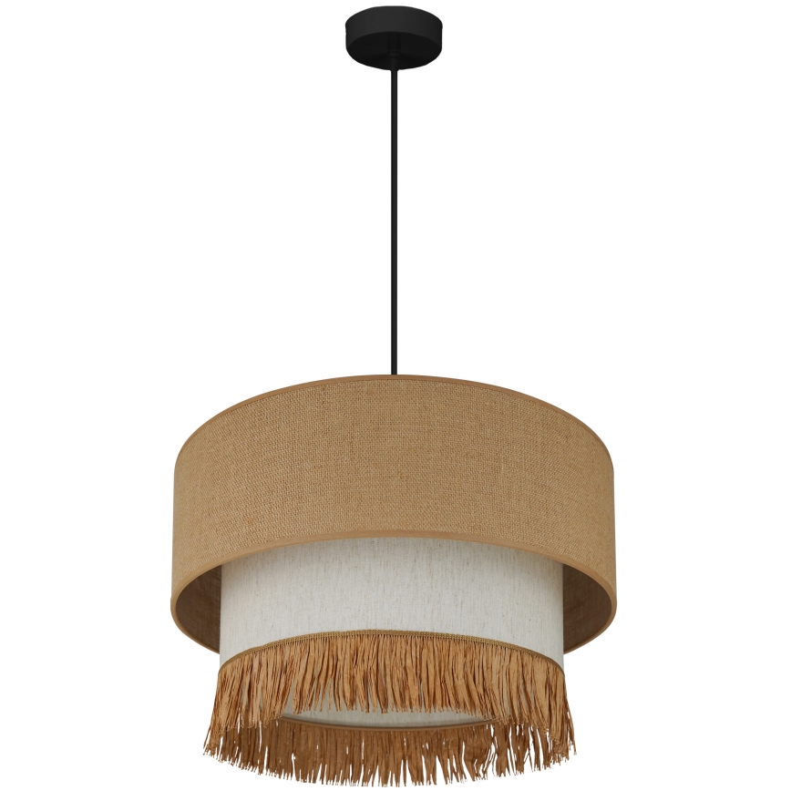 Brilagi - Candeeiro suspenso WINNETOU BOHO 1xE27/15W/230V diâmetro 45 cm castanho/creme