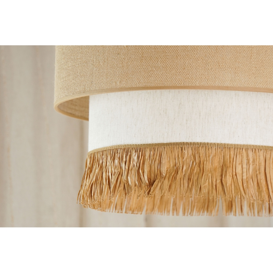 Brilagi - Candeeiro suspenso WINNETOU BOHO 1xE27/15W/230V diâmetro 45 cm castanho/creme