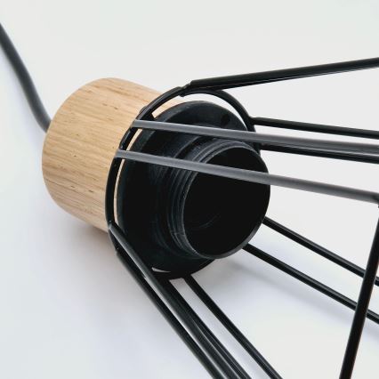 Brilagi - Candeeiro suspenso WOODY BASKET 1xE27/60W/230V carvalho